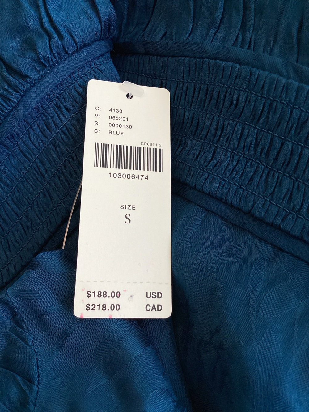 Anthropologie Peregrine V-Neck Midi Dress Silken Cap Sleeve Small Deep Sea Blue - Picture 14 of 15